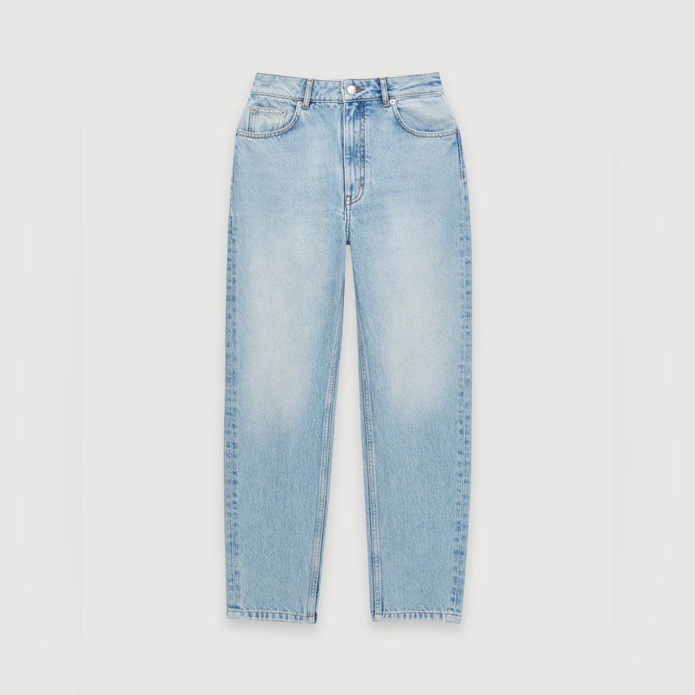 Maje High Waist Straight Leg Mom Jeans